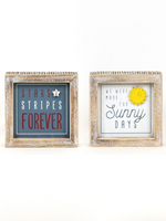 Reversible Stars and Stripes Box Sign 5x5