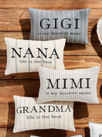 Striped Grandparent Pillow (Multiple Options)