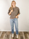 Leopard Puff Sleeve Sweatshirt