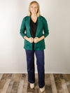 Hunter Green 3/4 Sleeve Blazer