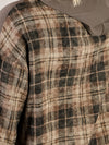 Charcoal Hooded Sweatshirt with Plaid Back