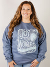 Blue Joy to the World Graphic Sweatshirt