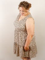 Curvy Khaki Animal Print Dress