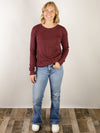 Dark Plum Everyday Pullover Sweater