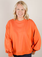 Burnt Orange Round Neck Oversized Sweatshirt