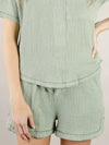 Sage Ribbed Knit Short Set