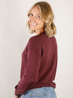 Dark Plum Everyday Pullover Sweater