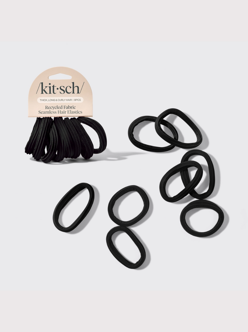 Kitsch Black Seamless Hair Elastics