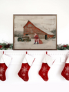 Santa on Farm Sign 10 x 8