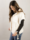 Cream Soft Textured Woven Vest