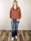 Chestnut Half Zip Knit Pullover