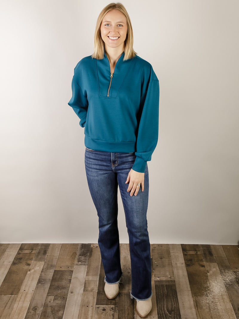 Teal Scuba 1/2 Zip Pullover
