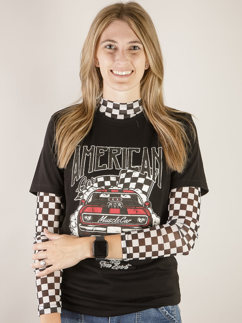 Round the Track Mesh Top