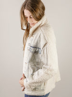 Denim with Cream Sherpa Jacket