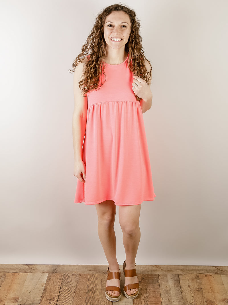 Knit Sleeveless Babydoll Dress (Multiple Colors)
