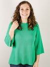 Kelly Green 3/4 Sleeve Sweater