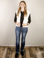 Solid Cream Puffer Vest