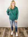 Green 1/4 Zip Relaxed Fit Sweatshirt