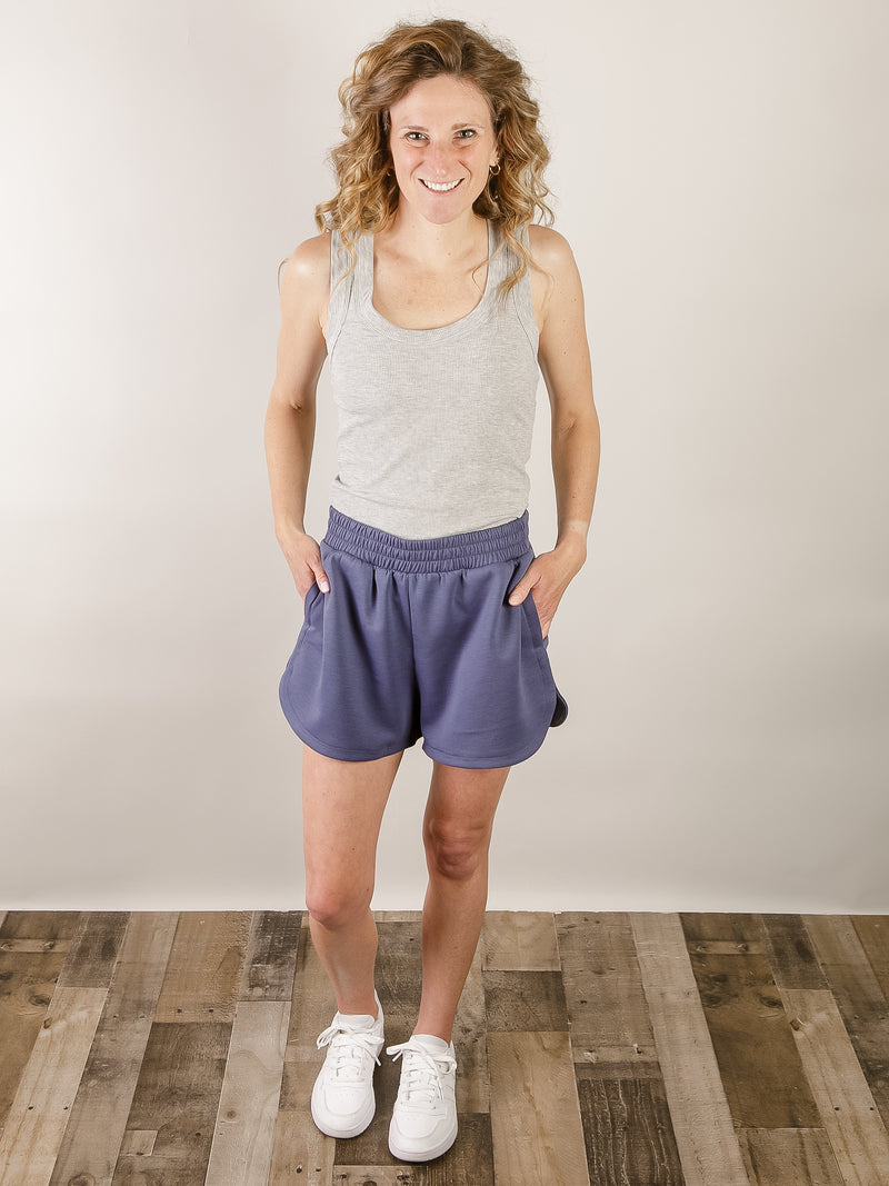 Ribbed Scoop Neck Solid Fitted Tank (Multiple Colors)
