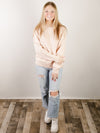 Dusty Pink Basic Long sleeve Sweater