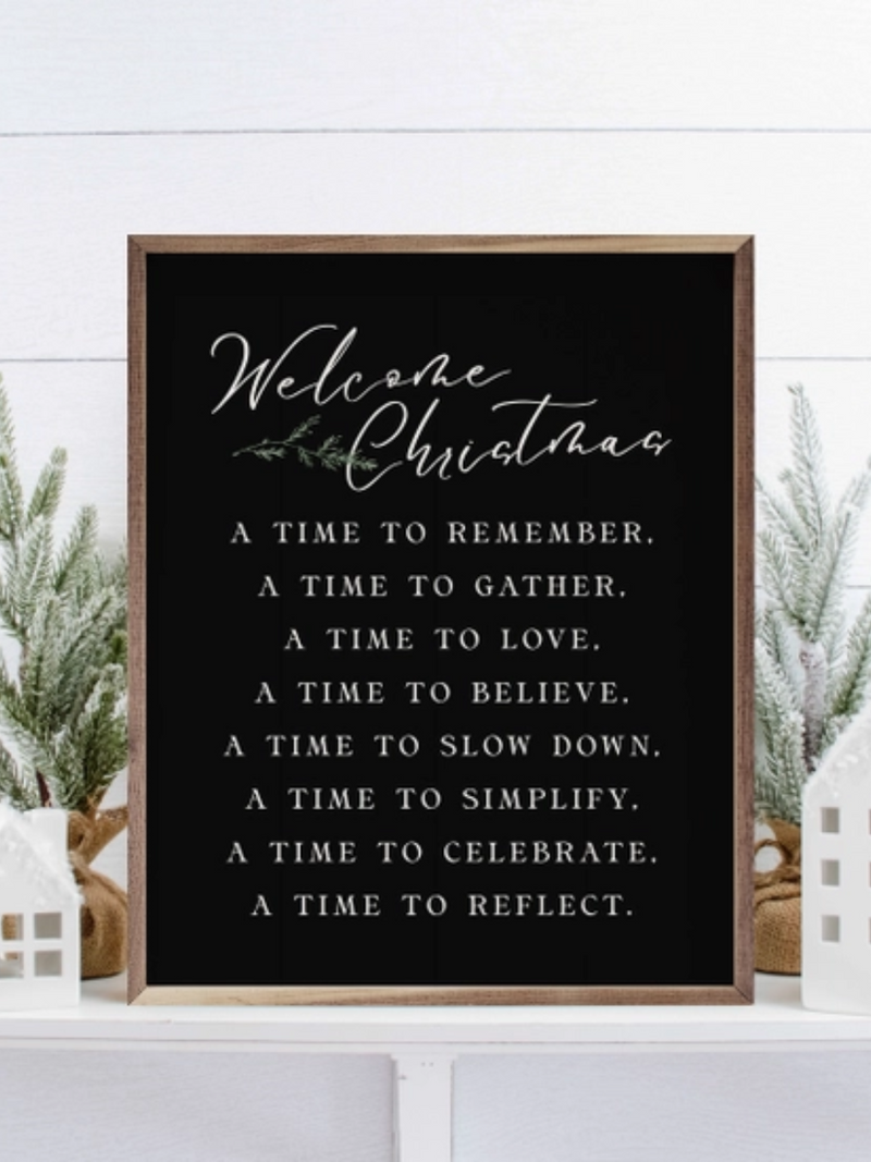 Welcome Christmas Sign 8x10