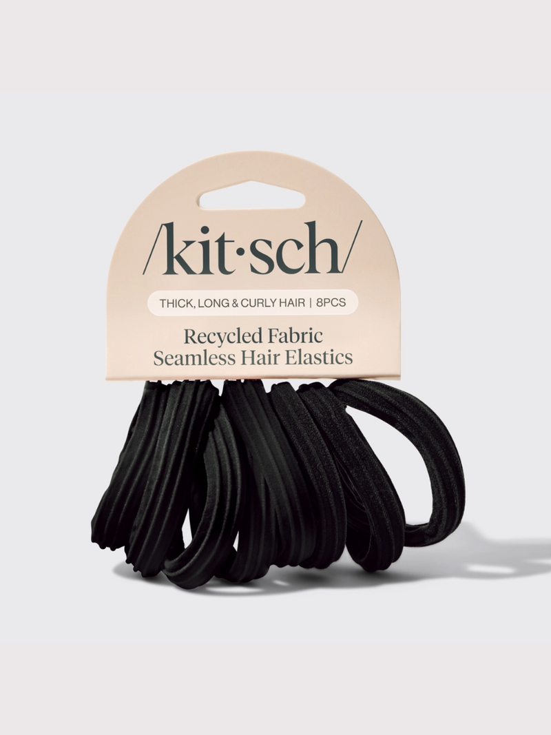 Kitsch Black Seamless Hair Elastics