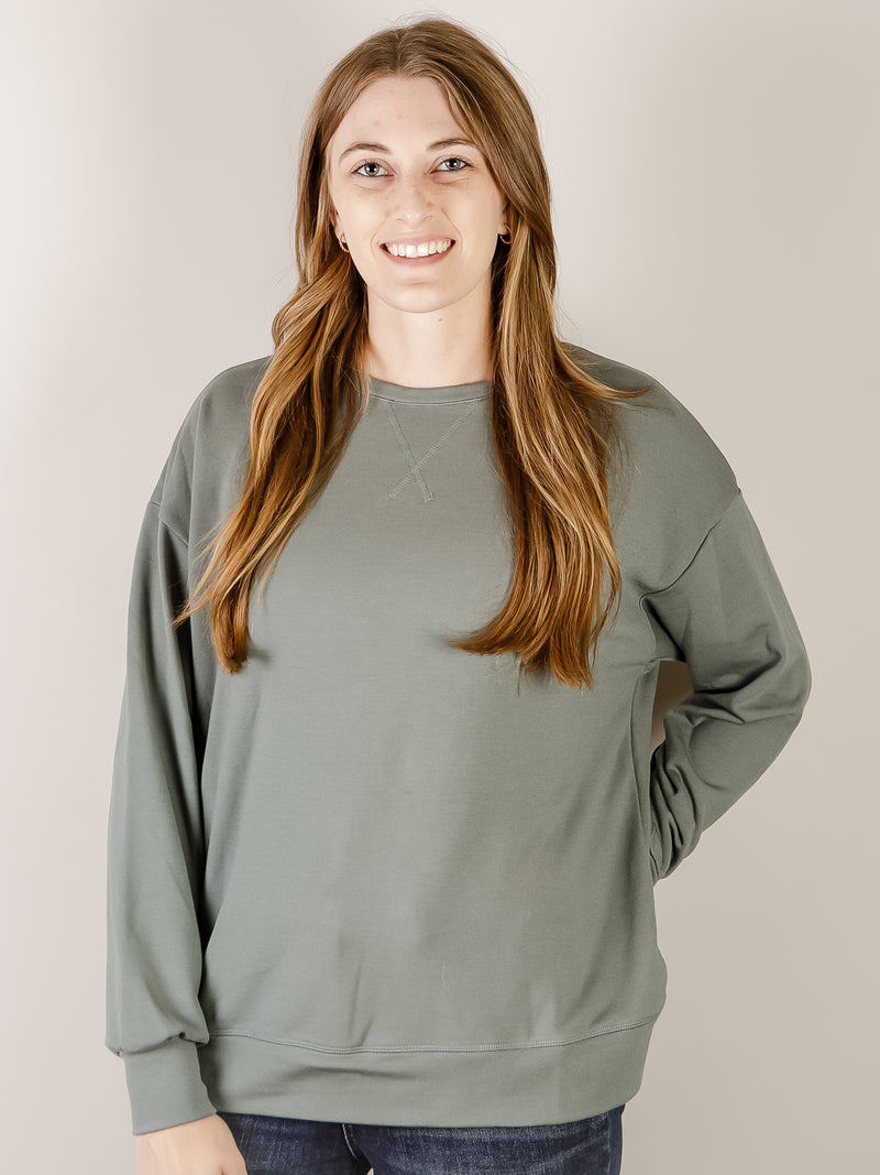 Sage Soft Knit Long Sleeve Pullover