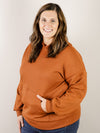 Copper Textured Hooded Top