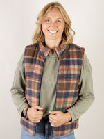Corduroy and Plaid Reversible Vest