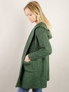 Dark Green Hooded Cardigan