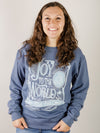 Blue Joy to the World Graphic Sweatshirt