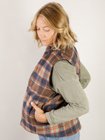 Corduroy and Plaid Reversible Vest