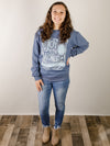 Blue Joy to the World Graphic Sweatshirt