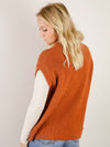 Rust Round Neck Sweater Vest