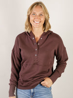 Dark Plum Kangaroo Pocket Hoodie
