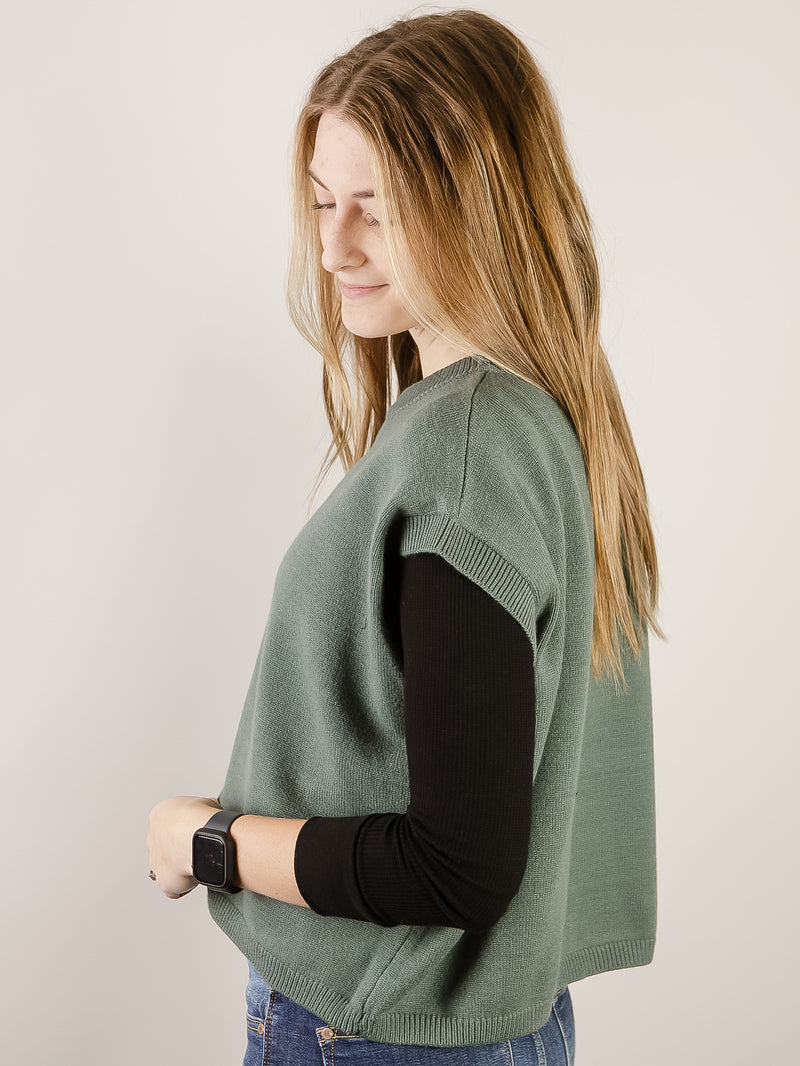 Ash Jade Viscose Sweater Vest