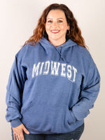 Midwest Blue Hooded Sweatshirt