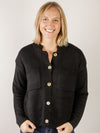 Black Button Down Sweater Cardigan