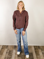 Dark Plum Kangaroo Pocket Hoodie