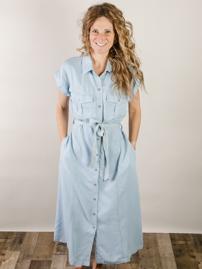 Midi Denim Shirt Dress