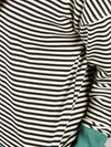 French Terry Black and White Striped Top