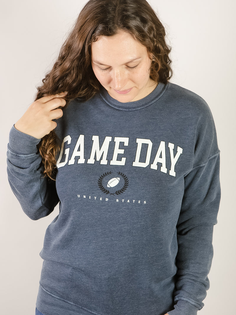 Navy Gameday Mineral Washed Sweatshirt