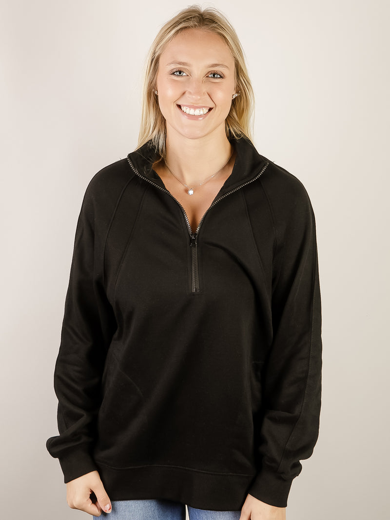 Black 1/4 Zip Sweatshirt