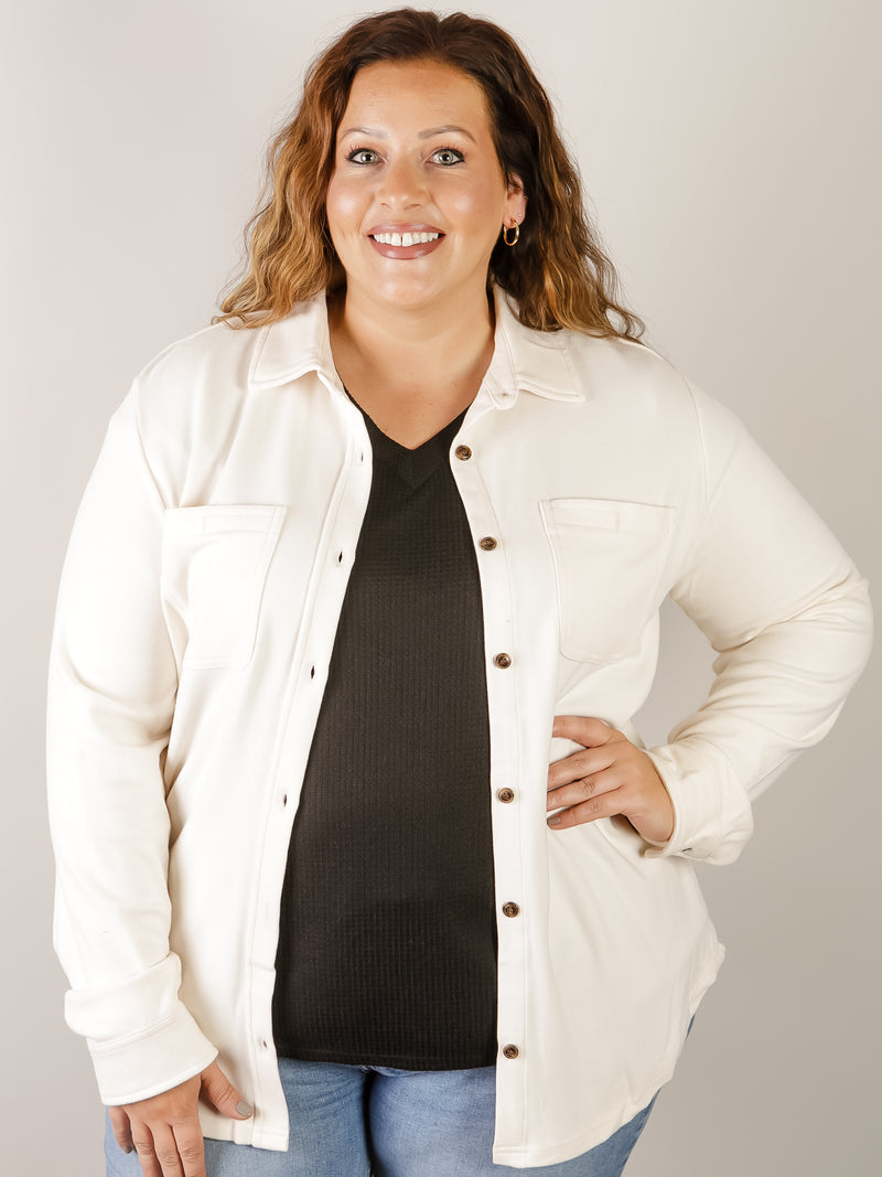 Super Soft Ivory Button Up