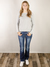 Heather Grey Waffle Knit Top