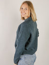 Dark Jade Soft Center Seamed Sweater