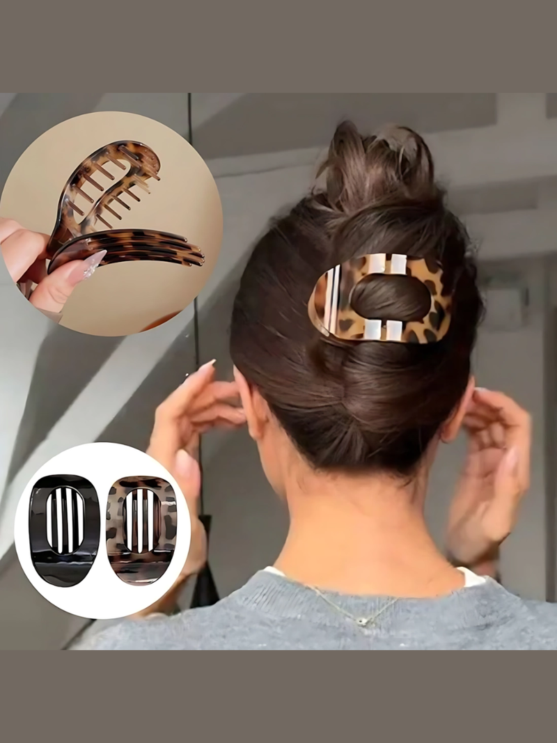 Black Flat Hair Clip