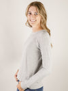 Heather Grey Waffle Knit Top