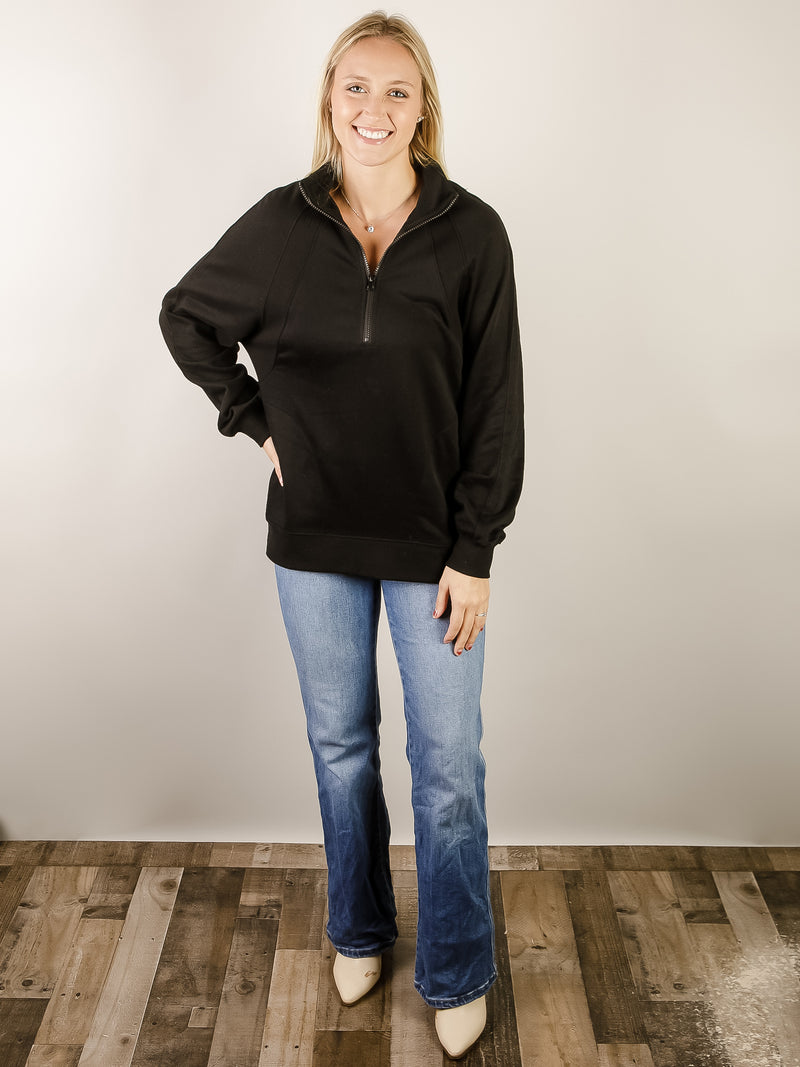 Black 1/4 Zip Sweatshirt