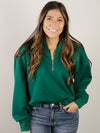 Dark Green Scuba 1/2 Zip Pullover